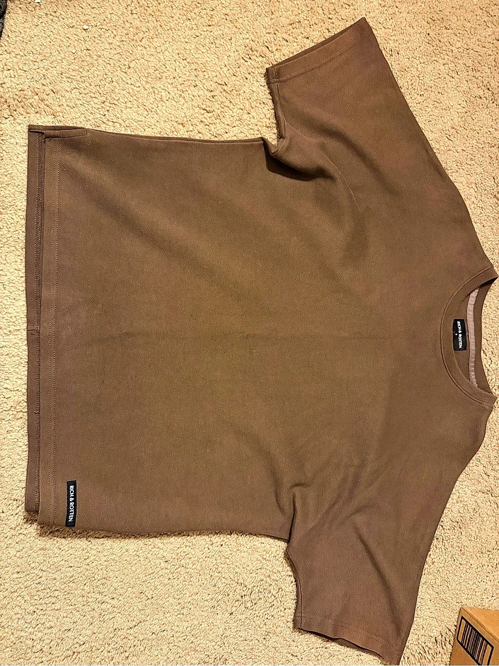 Rich & Rotten Brown Short Sleeve Tee Size Small